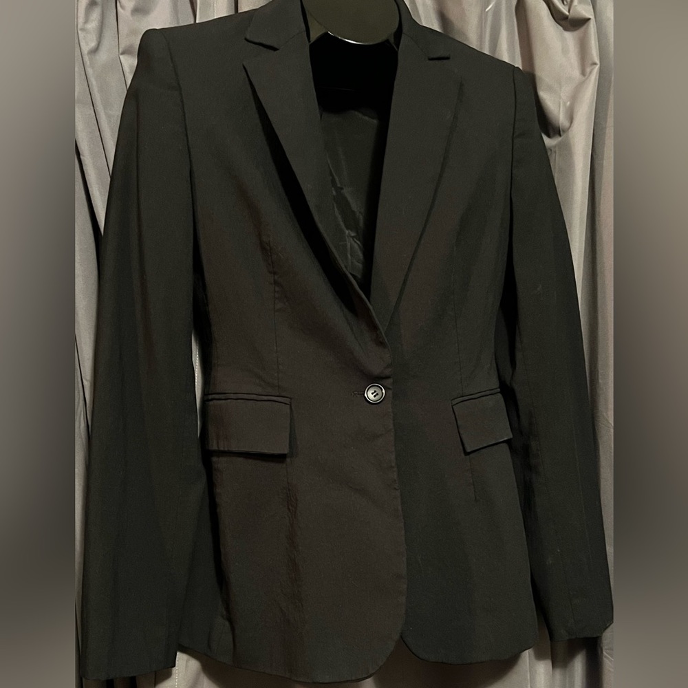 Express Design Studio Size 4 Black Button Up Blaz… - image 5